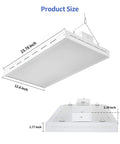 Kickass 2FT Linear LED High Bay Shop Light 165W 22000LM 5000K Crisp White Industrial Warehouse Rig dimensions and design.
