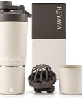 Dual Insulated Stainless Steel Protein Shaker Bottle With Separate Dry Storage Compartment And Built In Mixing Whisk 15 Oz Gym Cup with lid and whisk