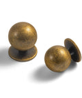 Set Of Twelve Sleek Round Antique Brass Cabinet Knobs For Rustic Modern Kitchens And Vintage Furniture Makeovers One And One Eighth Inch Diameter Durable Hardware For Cabinets Drawers And Dressers With Bold Rustic Charm