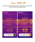 Thermal Imaging Camera With AI Scene Detection And Thermometer Mode For Home And Electrical Inspections, Detect Water Leaks, Insulation Gaps, Floor Heating Faults, Moisture And Solar Panel Issues, No-Fuss Setup Required, UIRA-IR 240x240 view