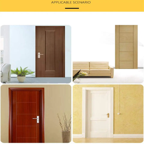 Solid As A Rock 12 Pc Black Lacquered Door Lock Latch Kit with various doors in living spaces for improved security.