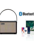 15W Portable Guitar Amp With Bluetooth For Acoustic And Electric Guitars, Reverb Effect, showing Bluetooth connectivity with devices