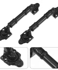 Two Pack Black Barn Door Pull Handles For Indoor Doors And Gates Iron Alloy Sleek Modern Easy Install Heavy Duty Hardware