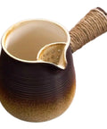 Turkish Coffee Pot Ceramic Milk Pan With Pour Spout Heat-Resistant Coarse Pottery For Tea And Coffee Elegant Gradient Design