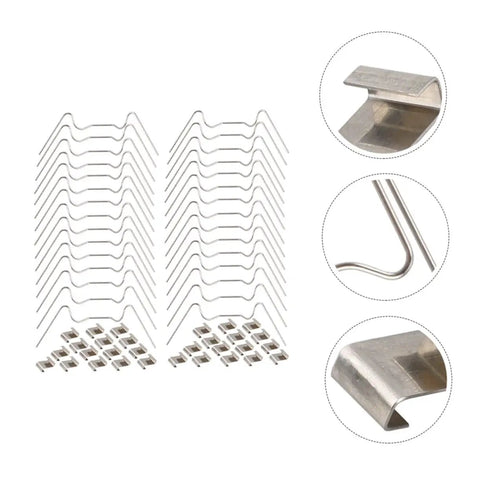 Greenhouse Repair Kit With 60 Glazing Wire Clips And Plant Fixing Clips Stainless Steel Garden Fasteners For Securing Glass Panels Window Repair Durable Buckle Clips And Easy DIY Fixes