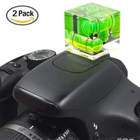 Gotta Have Straight Up Dope Triple Axis Bubble Spirit Level For Canon Nikon Pentax DSLR Cameras Standard Hot Shoe Mount Lightweight Crystal Acrylic Tripod Leveler Accessory 2 Pack Game Changing
