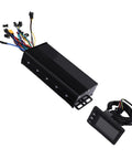Electric Bike Controller Kit With 3 Mode Sine Wave Brushless Motor Control Panel For LCD Display, shown with wires and display.