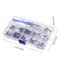 RC Car Repair Tool Kit With Wrench, Screw And Fastener Set, Nut And Bolt Assortment, Durable Iron Tools, clear storage box.