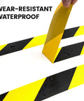 Built Tough Industrial Caution Tape For Warehouse Floors That Crush Resists Forklifts And Waterproof Construction While Delivering Long Haul Safety Strips For Factories And Parking Lots Daily, featuring yellow and black wear-resistant tape.