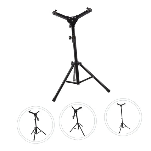 Adjustable Snare Drum Stand With Practice Pad Mount Alloy Build Designed To Stay Solid On Stage Or At Home Lightweight Foldable frame.