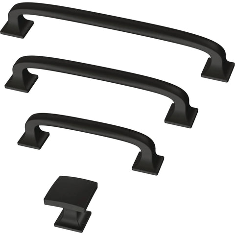 Lombard 3 Inch Center To Center Matte Black Cabinet Handles 1 Pack Ideal For Kitchen Cabinets Bathroom Vanities Dresser Drawers And Furniture Update With Modern Casual Hardware And Durable Metal Pulls