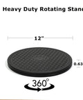 2 Pack 12 Inch Heavy Duty Rotating Display Stand With 360 Degree Spin And Steel Ball Bearings Lazy Susan showing 12-inch diameter