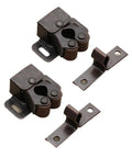 Magnetic Cabinet Catch And Door Stopper Kit For Wardrobe And Furniture Hardware with soft-close damper, brown metal