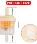 Product size details of filter for Dirt Bike Gas Line With Filter For GY6 50cc 70cc 90cc 110cc 125cc 150cc Engines