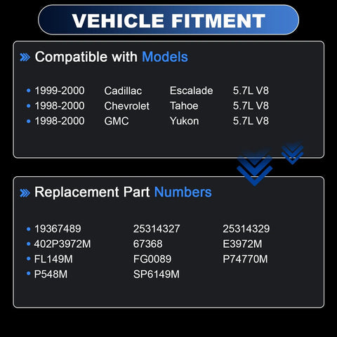 Electric Fuel Pump Drop In Replacement For Cadillac Escalade 1999 2000, Chevy Tahoe 1998 2000, GMC Yukon 1998 2000 5.7L V8