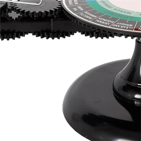 Three Ball Totally Hands On Sun Earth Moon Orbital Model Kit For Home And School Realistic 3D Solar System That Shows Day Night Seasons Eclipses Moon Phases With Mechanical Linkage, black plastic gears and base
