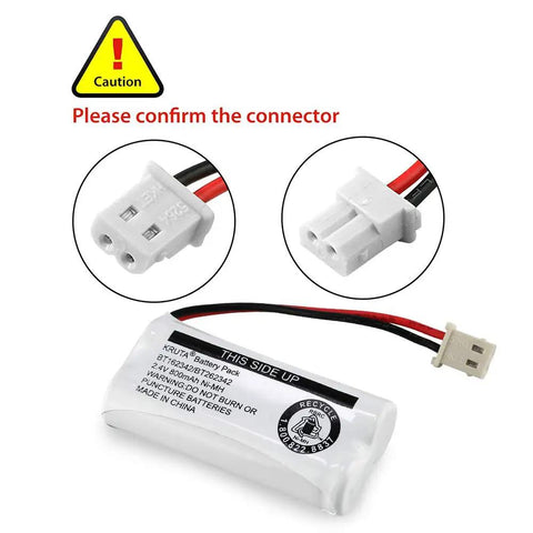 Straight Fire Backup Triple A Cells For Vtech Cs6114 Cs6419 Cs6719 At T El52300 Cl80111 Cordless Phones Plug And Play Two Point Four Volt Eight Hundred Milliamp Hour Battery Pack Of Two with connectors