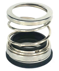 Heavy Duty Water Pump Mechanical Seal Kit 35 38 40 43 45 50mm SIC Carbon Ring NBR Shaft Seal With Single Coil Spring For Leak Proof Pro Grade Performance And Smooth Low Maintenance Pump Operation, shown with metal spring and black seal ring