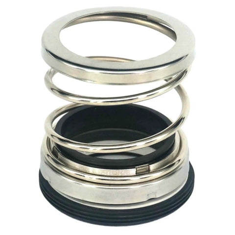 Heavy Duty Water Pump Mechanical Seal Kit 35 38 40 43 45 50mm SIC Carbon Ring NBR Shaft Seal With Single Coil Spring For Leak Proof Pro Grade Performance And Smooth Low Maintenance Pump Operation, shown with metal spring and black seal ring