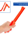 Heavy Duty Woodworking Push Blocks 2 Pack Table Saw Safety Sticks Non Slip Carpenter Push Tool in use with ergonomic grip.