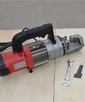 AOXHUBG Electric Hydraulic Rebar Cutter With 900W Copper Core Motor Fast Portable Bending Machine for Construction Crews on workbench.