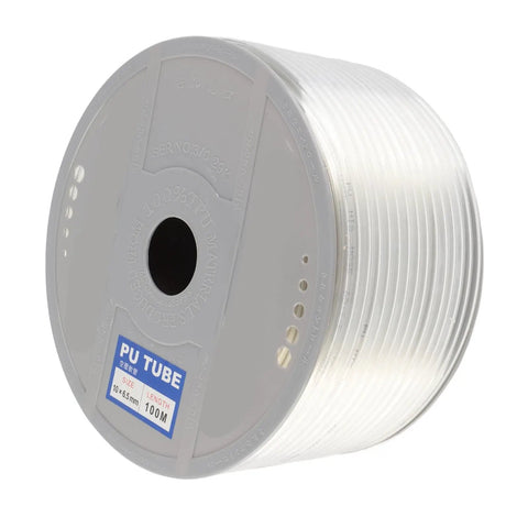 Heavy Duty Pu Air Hose And Pneumatic Tubing With Smooth Airflow Built Tough For Any Garage Job No Kinking Works Like A Charm 10mm Od 6 5mm Id 100 Meter Length Ultra Flexible Transparent Tube on roll.