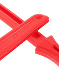 Close-up of red push stick from Four Piece Table Saw Push Stick And Block Set Built For Ergonomic Hand Safety And Precision Cuts With Pro Grade Kickback Control In Carpentry And DIY Projects Great For Home Woodworking And Workshop Use