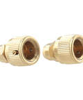 2-Pack Brass Garden Hose Repair Adapters For 3/8 Inch Expandable Hoses With Quick Connect Aluminum Alloy Fittings Kit To Fix Leaks And Cracks