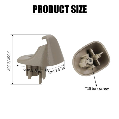 Chevy Sun Visor Clip Holder 2 Pack For Silverado Sierra Tahoe Yukon Suburban 1999-2006 Sunshade Clamp size and dimensions