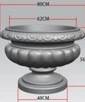 Mega Large Concrete Planter Mold For DIY Garden Projects, Heavy Duty Reusable ABS Molds For Large Flower Pots, decorative design