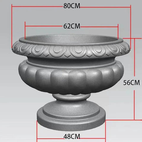 Mega Large Concrete Planter Mold For DIY Garden Projects, Heavy Duty Reusable ABS Molds For Large Flower Pots, decorative design
