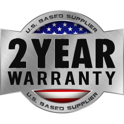 Badge showing '2 Year Warranty' with U.S. flag and 'U.S. Based Supplier' text