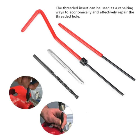 Thread Repair Kit 30 Piece Stainless Steel Set With Twisted Drill Wrench Threaded Inserts For M3 X 0.5 Screw Hole Repair And Conversion Pro Grade Heavy Duty Fix For Aluminum And Metal Projects, drill and tap tools