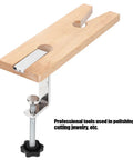 Wooden Jewelers Bench Pin With Heavy Duty C Clamp Slotted Jewelry Work Holder for ring polishing and soldering craft