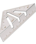 Stainless Steel Miter Square Ruler Set Of 3 Heavy Duty Pro Grade Multi Angle Measuring Tool with etched 22.5° and 45° marks.