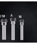 Ultra Precision C16 ER20 Extension Rod For CNC Milling Tools With 100mm Length And M Type Nut Collar on black background