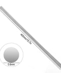 Spring steel wire set, 25 pcs, 400 mm long, 0.6 mm diameter, corrosion resistant, angled view