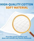 Large Disposable Underpads 24 By 24 Inch 100 Count Super Absorbent Bed Pads showing soft cotton material in a close-up view.