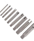 Kick Some Rusty Ass With This 6 Piece High Speed Steel Tap Extractor Set Designed To Grip And Pull Out Stripped Broken Or Rusted Bolts Like A Total Pro For Home Repairs Garage Gigs And Heavy Industrial Jobs Without Breaking A Sweat, 6pc HSS tap extractors