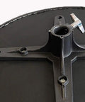 Heavy Duty Foldable Drum Throne With Rock Solid Chrome Frame 5 Position Height Adjust base close-up showing mounting mechanism.