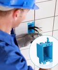 16 Pack 1 Gang Old Work Retrofit Electrical Box for Wall Switch and Outlet Installations, 14 Cu In PVC Junction Box installed in tiled wall