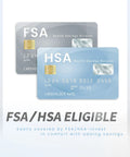 FSA and HSA health savings account cards, indicating eligibility for medical expense coverage.