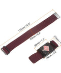 Wine Red ESD Anti Static Wrist Strap Bracelet Adjustable Grounding Band, dimensions marked, with spare bracelet for tech repair pros.