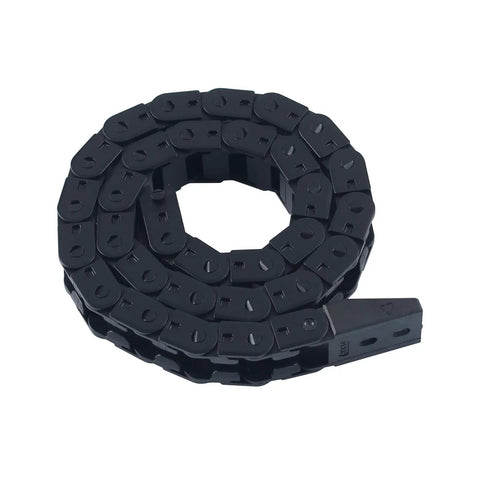 16.9in Opening Type Drag Chain Kit For P1P P1S P2S X1 X1C Flexible Nested Wire Carrier Cable Track Black Coiled View