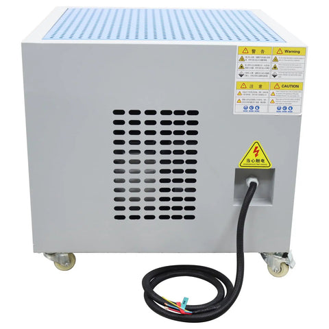 Top Tier Downdraft Table Dust Collector Vacuum For Metalworking Grinding Bench Featuring Badass 3000 Cubic Meters Per Hour Airflow, back view.