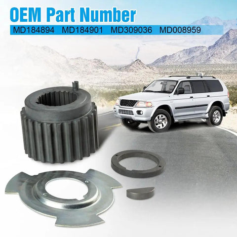 Timing Belt Kit With Crankshaft Sprocket Gear Pulley Sensor Blade Plate And Spacer Ready To Go Direct Fit For Mitsubishi
