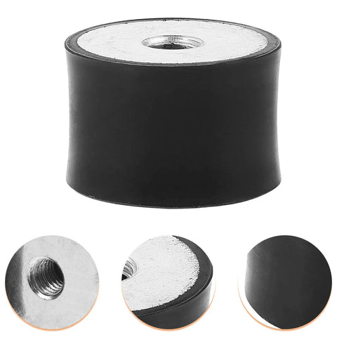 4 Pack Rubber Shock Absorber Nuts With Dual Ended Female Thread For Air Compressors And Industrial Equipment Vibration Isolation Pads Silent Anti Vibration Mounts To Cut Noise And Vibration, black 3x3x2 cm