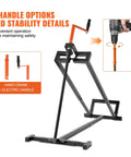 Beefy 880 LB Ride On Lawn Mower Lift Jack With Telescoping Lift Crank Handle And Power Tool Handle, Foldable Heavy Duty Black