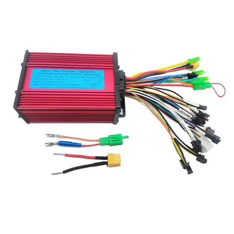 Powerful Brushless Square Wave Controller With LCD Display For 36V 48V 60V Electric Bikes And Scooters 450W 500W 600W Speed And Direction Control Plug And Play Durable E Bike Motor Controller For Smooth Rides