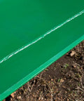 Close-up of heavy duty reinforced gussets on 5 Foot Dirt Bucket Attachment for Tractors That Fits John Deere Hook and Pin Tractors